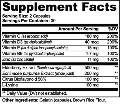 Immune Strength: Elderberry  + D3 Complex